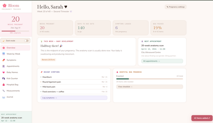 Home & Family Bundle — Home Maintenance + Pregnancy Tracker