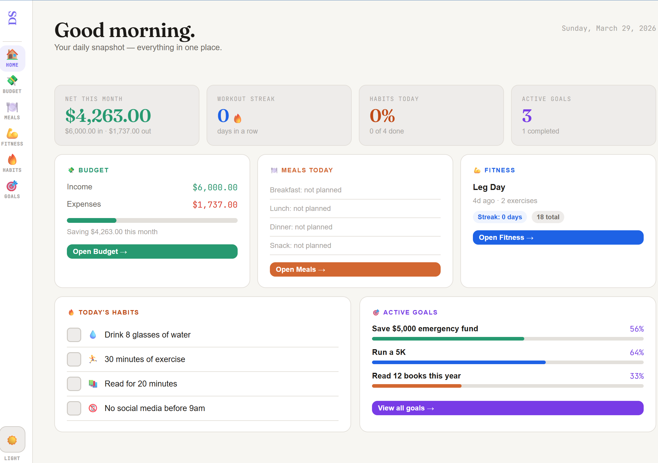 DailyStack: The Ultimate All-in-One Life Planner & SaaS Starter Kit