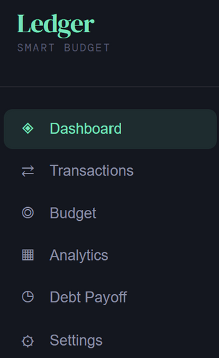 Ledger — Personal Budget Tracker & Expense Manager