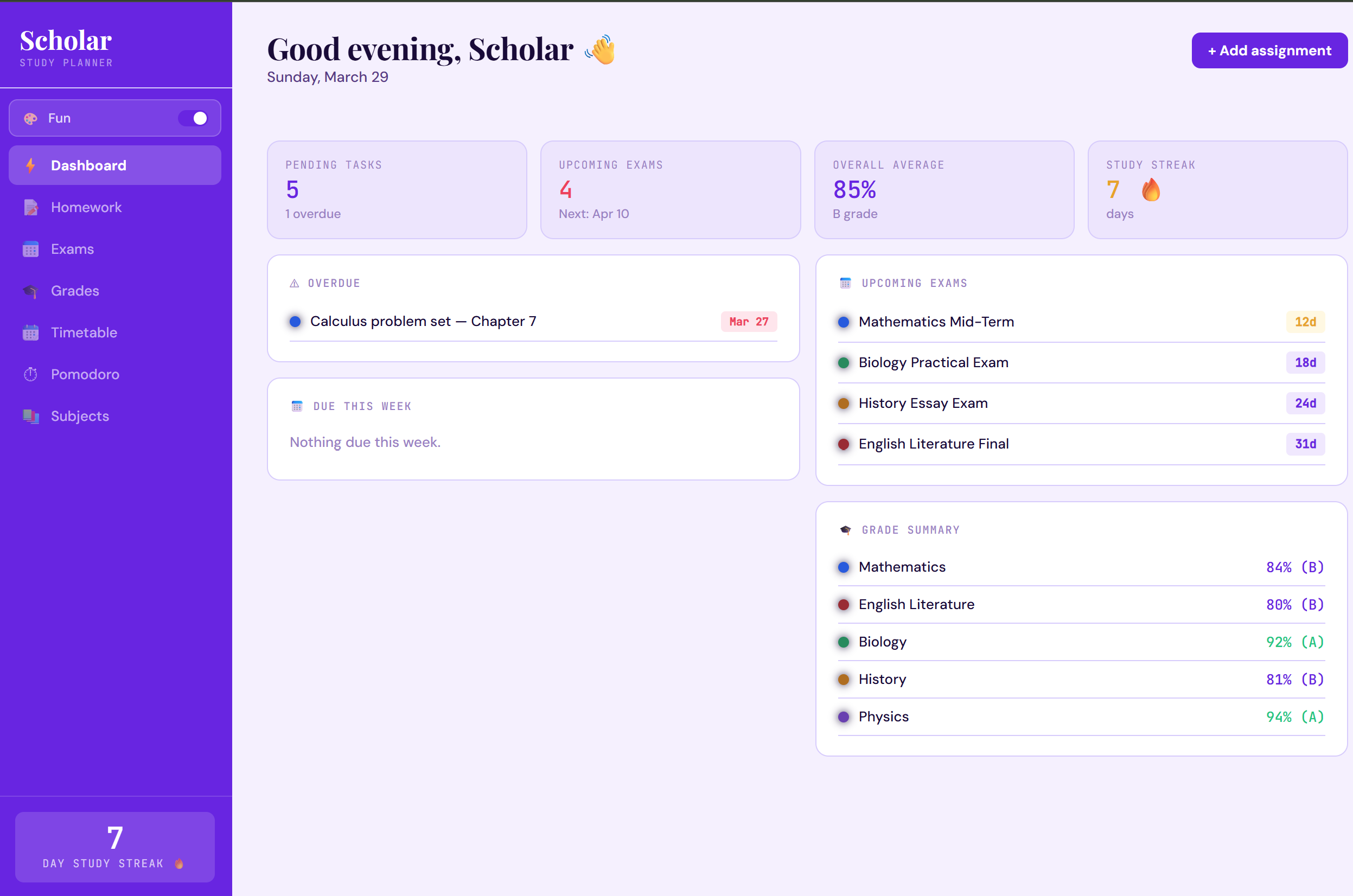 Scholar - Student Study & Academic Planner