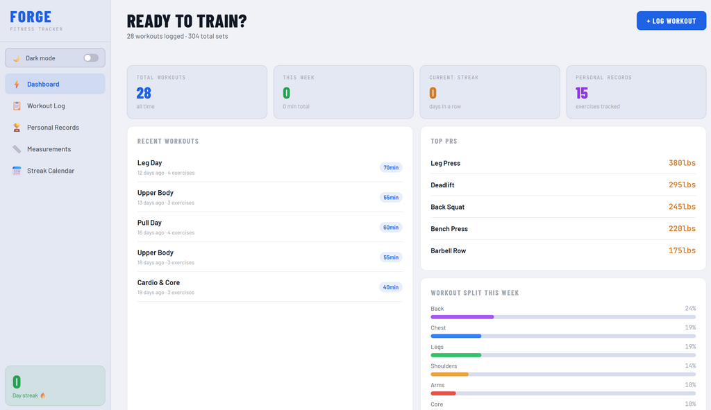 FORGE - Workout Tracker Fitness