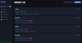 FORGE — Offline Workout Tracker & Fitness Log